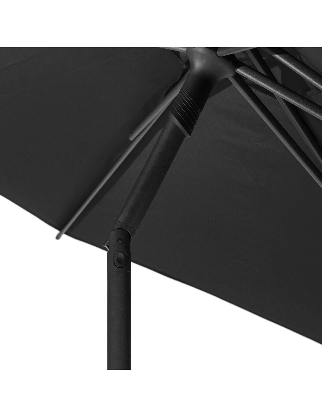 Parasol Droit Rond Soya Ø2.7m - Acier Et Polyester - Ardoise 3 Parasol Droit Rond Soya Ø2.7m - Acier Et Polyester - Ardoise – Image 2