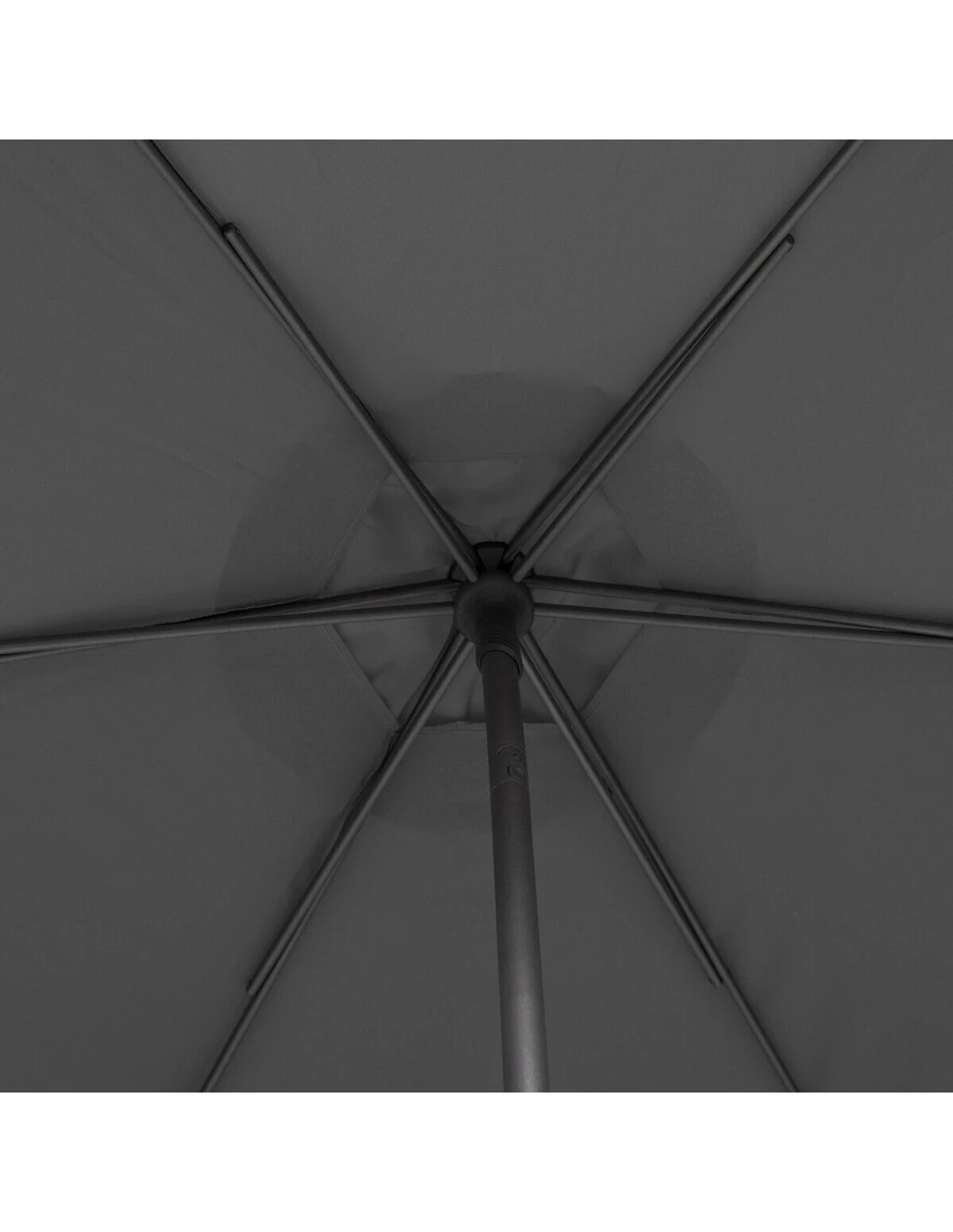 Parasol Droit Rond Soya Ø2.7m - Acier Et Polyester - Ardoise 4 Parasol Droit Rond Soya Ø2.7m - Acier Et Polyester - Ardoise – Image 3