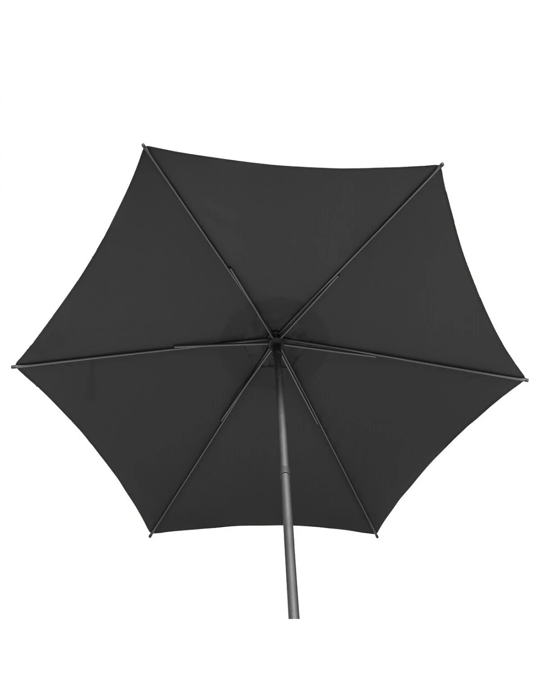 Parasol Droit Rond Soya Ø2.7m - Acier Et Polyester - Ardoise 5 Parasol Droit Rond Soya Ø2.7m - Acier Et Polyester - Ardoise – Image 4
