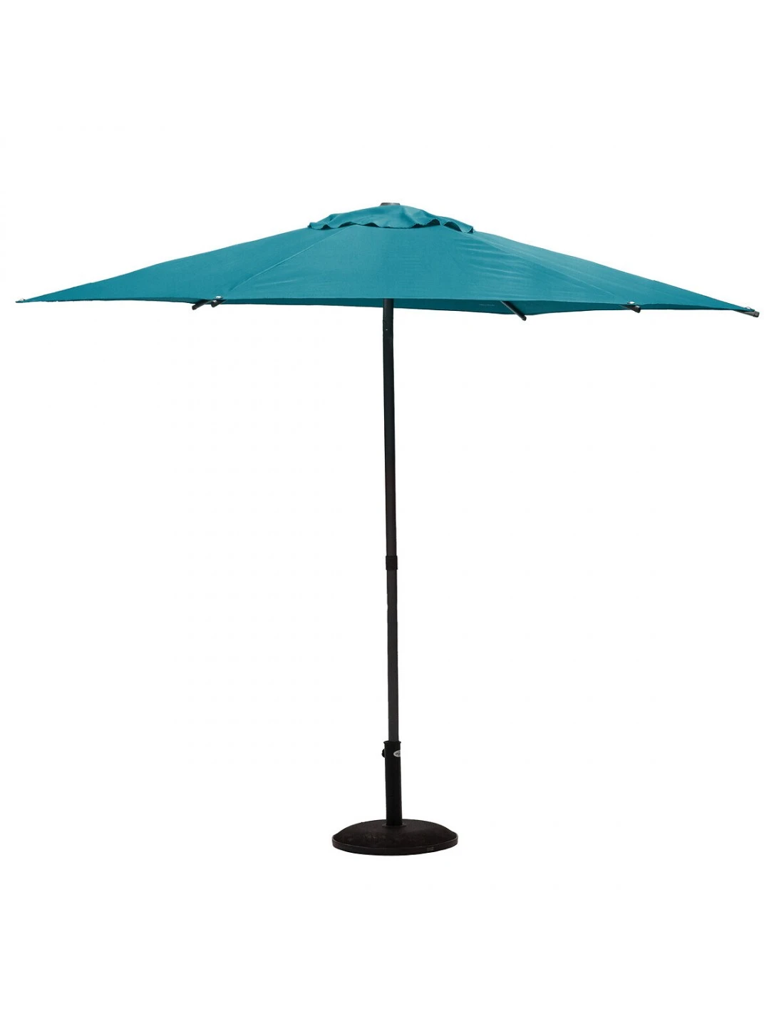 Parasol Droit Rond Soya Ø2.7m - Acier Et Polyester - Bleu Canard 5 Parasol Droit Rond Soya Ø2.7m - Acier Et Polyester - Bleu Canard – Image 3