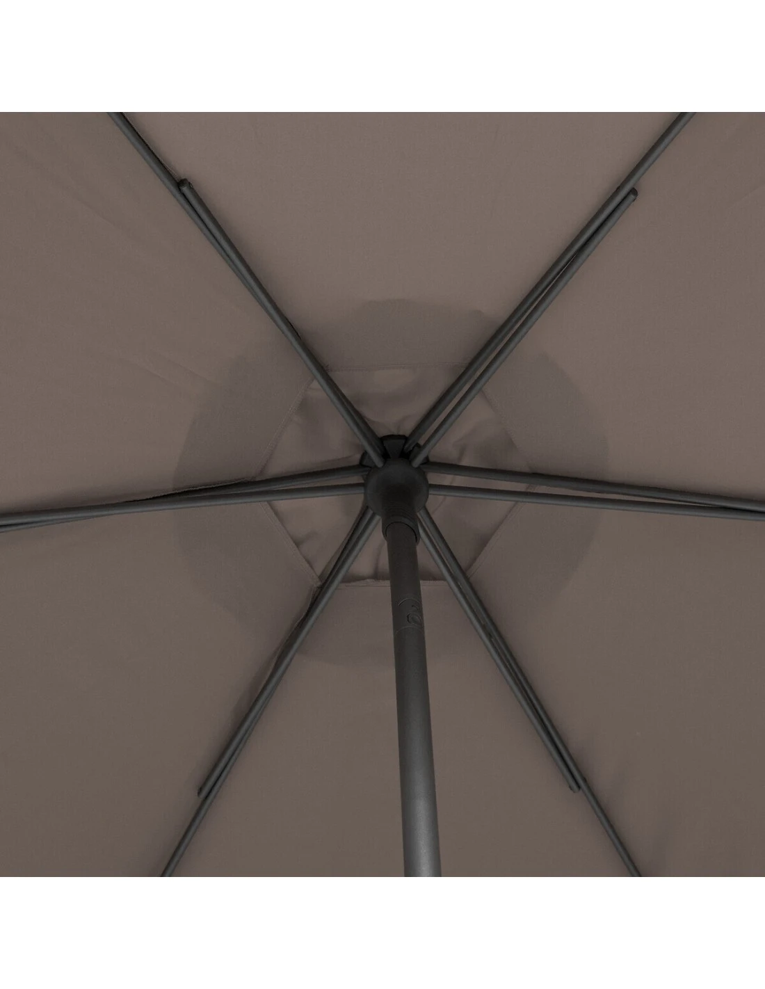 Parasol Droit Rond Soya Ø2.7m - Acier Et Polyester - Taupe 6 Parasol Droit Rond Soya Ø2.7m - Acier Et Polyester - Taupe – Image 4