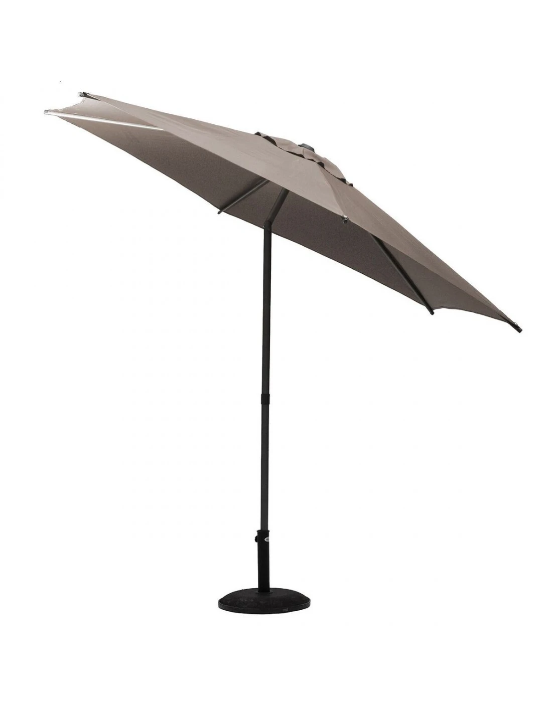 Parasol Droit Rond Soya Ø2.7m - Acier Et Polyester - Taupe 3 Parasol Droit Rond Soya Ø2.7m - Acier Et Polyester - Taupe