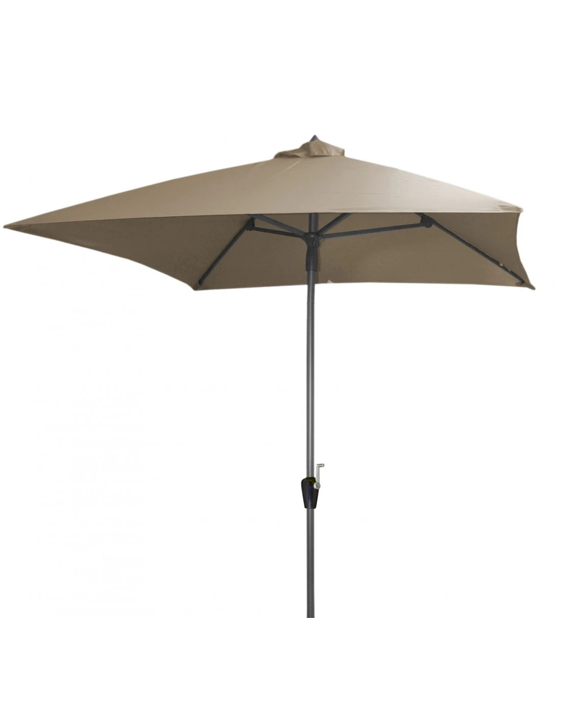 Parasol En Aluminium Droit 2.5X2.5 Inclinable à Manivelle - Taupe 4 Parasol En Aluminium Droit 2.5X2.5 Inclinable à Manivelle - Taupe – Image 2