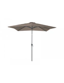Parasol En Aluminium Droit 2.5X2.5 Inclinable Ă Manivelle - Taupe
