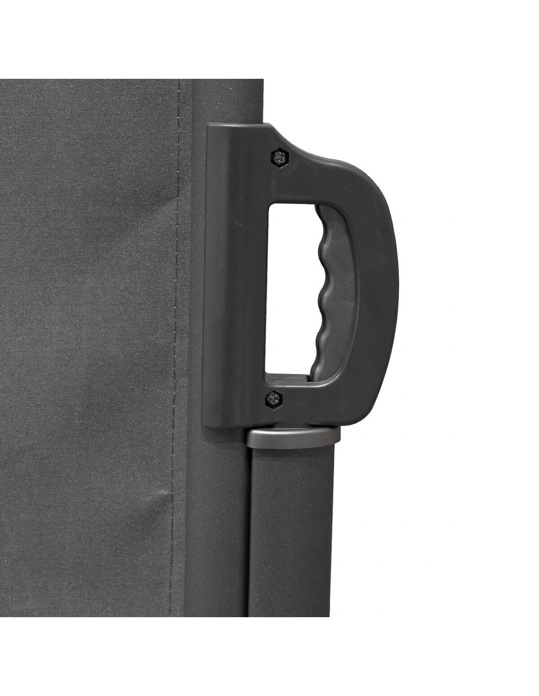 Paravent Double Antao Graphite - L.6 X H.1,80 M - Aluminium, Acier Et Toile Polyester 5 Paravent Double Antao Graphite - L.6 X H.1,80 M - Aluminium, Acier Et Toile Polyester – Image 3
