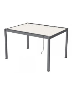 Pergola 3x4 M Bioclimatique Star LED Manuelle Grey Blanc 12 Pergola 3x4 M Bioclimatique Star LED Manuelle Grey Blanc -Petit Coin Vert Magasin pergola 3x4 m bioclimatique star led manuelle grey blanc 1