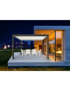 Pergola 3x4 M Bioclimatique Star LED Manuelle Grey Blanc 17 Pergola 3x4 M Bioclimatique Star LED Manuelle Grey Blanc -Petit Coin Vert Magasin pergola 3x4 m bioclimatique star led manuelle grey blanc 6