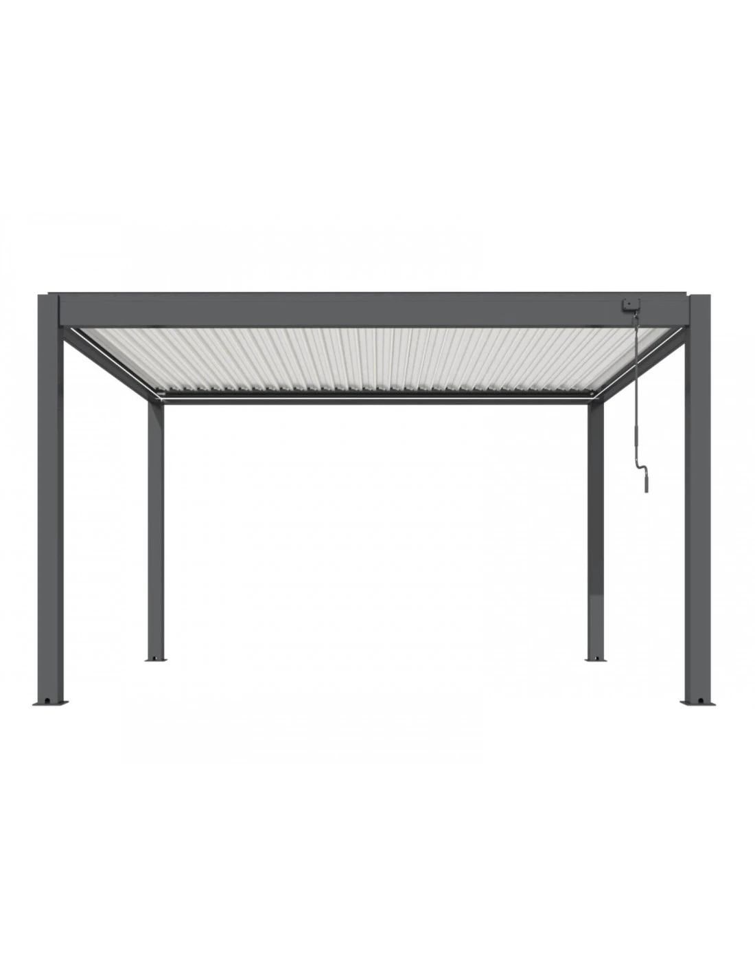 Pergola 3x4 M Bioclimatique Star LED Manuelle Grey Blanc 3 Pergola 3x4 M Bioclimatique Star LED Manuelle Grey Blanc