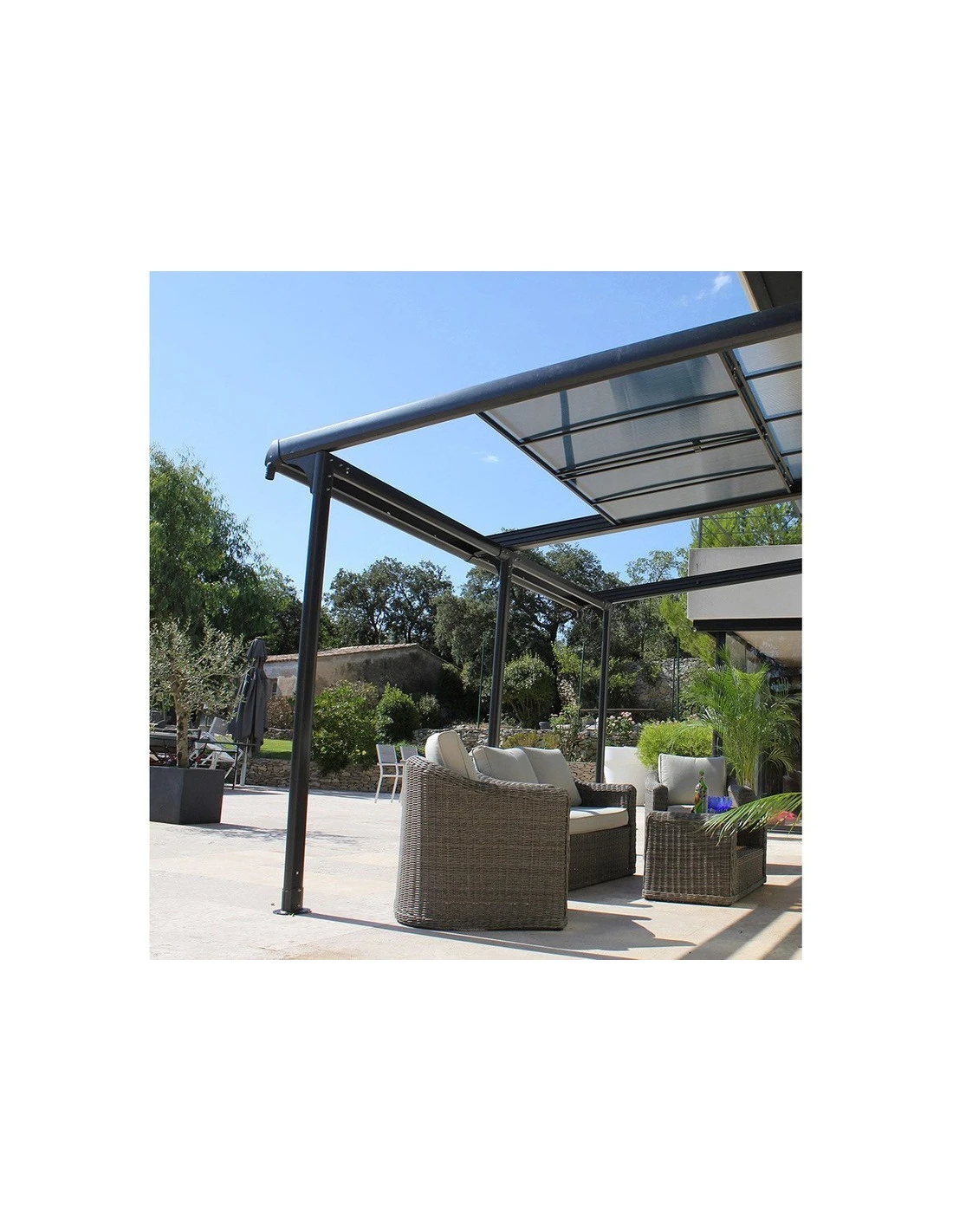 Pergola Adossée Azura En Aluminium 3,5 X 4 M (structure Seule) 3 Pergola Adossée Azura En Aluminium 3,5 X 4 M (structure Seule)