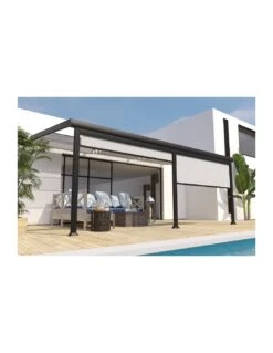Pergola Adossée EDENA 3.5 X 6 M - Polycarbonate, Aluminium -Petit Coin Vert Magasin pergola adossee edena 35 x 6 m polycarbonate aluminium 1