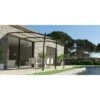 Pergola Adossée KYOTO 3,5 X 4 M En Aluminium Structure Seule -Petit Coin Vert Magasin pergola adossee kyoto 35 x 4 m aluminium