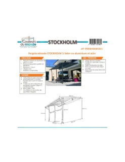 Pergola Adossée Stockholm 3.5 X 6 M - Polycarbonate, Acier, Aluminium 17 Pergola Adossée Stockholm 3.5 X 6 M - Polycarbonate, Acier, Aluminium -Petit Coin Vert Magasin pergola adossee stockholm 35 x 6 m polycarbonate acier aluminium 1 4