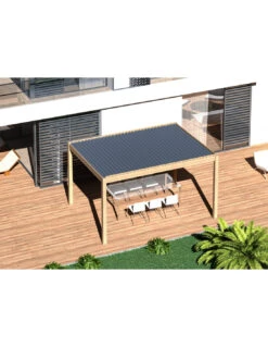 Pergola AIR 3x4 M Bioclimatique Manuelle Graphite 10 Pergola AIR 3x4 M Bioclimatique Manuelle Graphite -Petit Coin Vert Magasin pergola air 3x4 m bioclimatique manuelle graphite 3