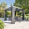 Pergola De Jardin Evora - L.3,60 X P.3,60 M - Aluminium Graphite 2 Pergola De Jardin Evora - L.3,60 X P.3,60 M - Aluminium Graphite -Petit Coin Vert Magasin pergola de jardin evora l360 x p360 m aluminium graphite