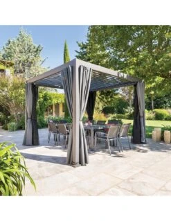 Pergola De Jardin Evora - L.3,60 X P.3,60 M - Aluminium Graphite