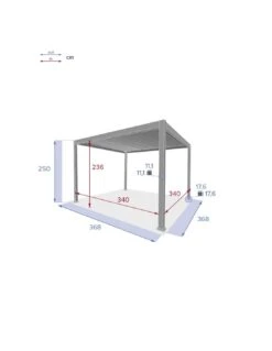 Pergola De Jardin Evora - L.3,60 X P.3,60 M - Aluminium Graphite 10 Pergola De Jardin Evora - L.3,60 X P.3,60 M - Aluminium Graphite -Petit Coin Vert Magasin pergola de jardin evora l360 x p360 m aluminium graphite 3