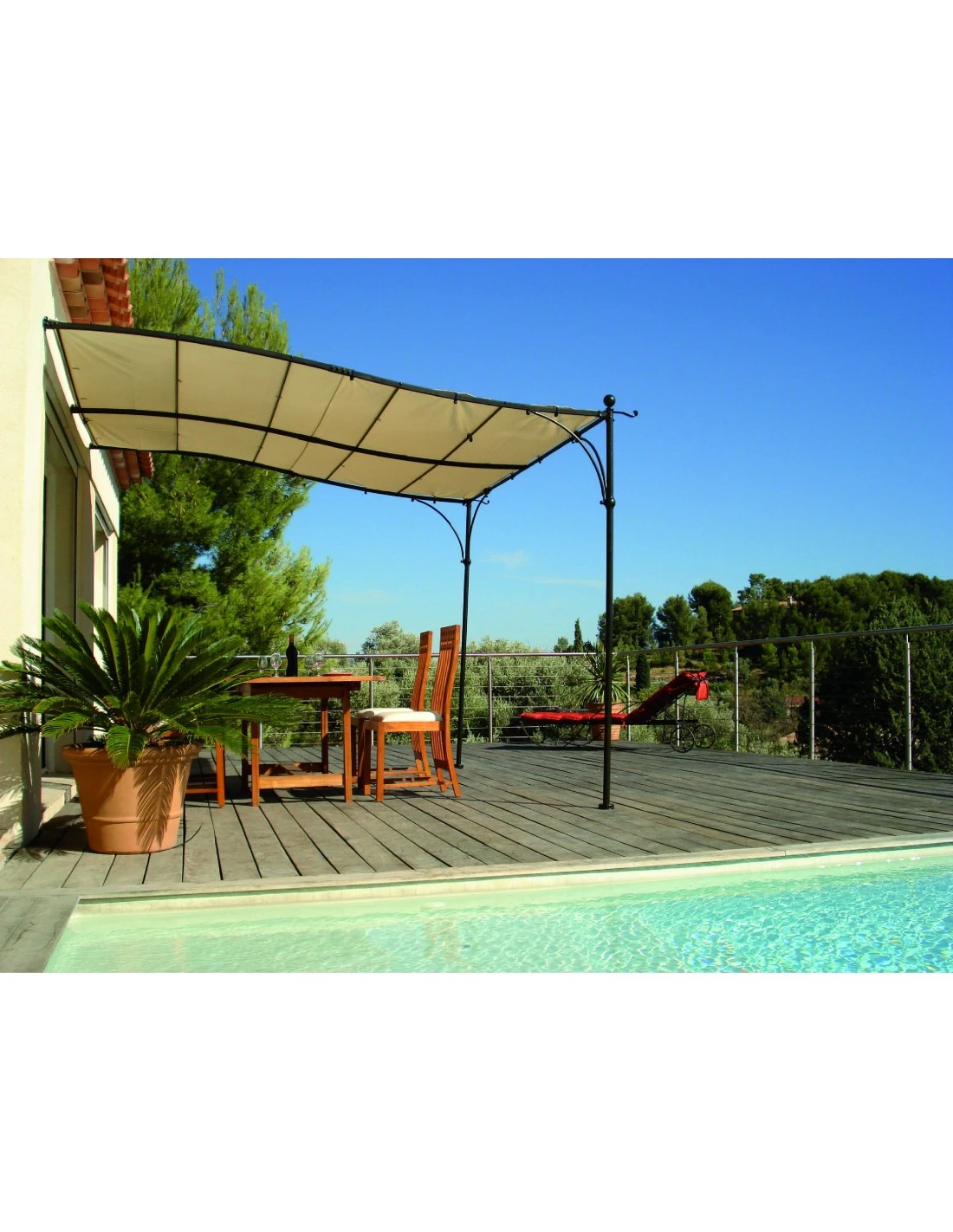 Pergola Structure Seule LUBERON Adossée 3 X 3 M 3 Pergola Structure Seule LUBERON Adossée 3 X 3 M