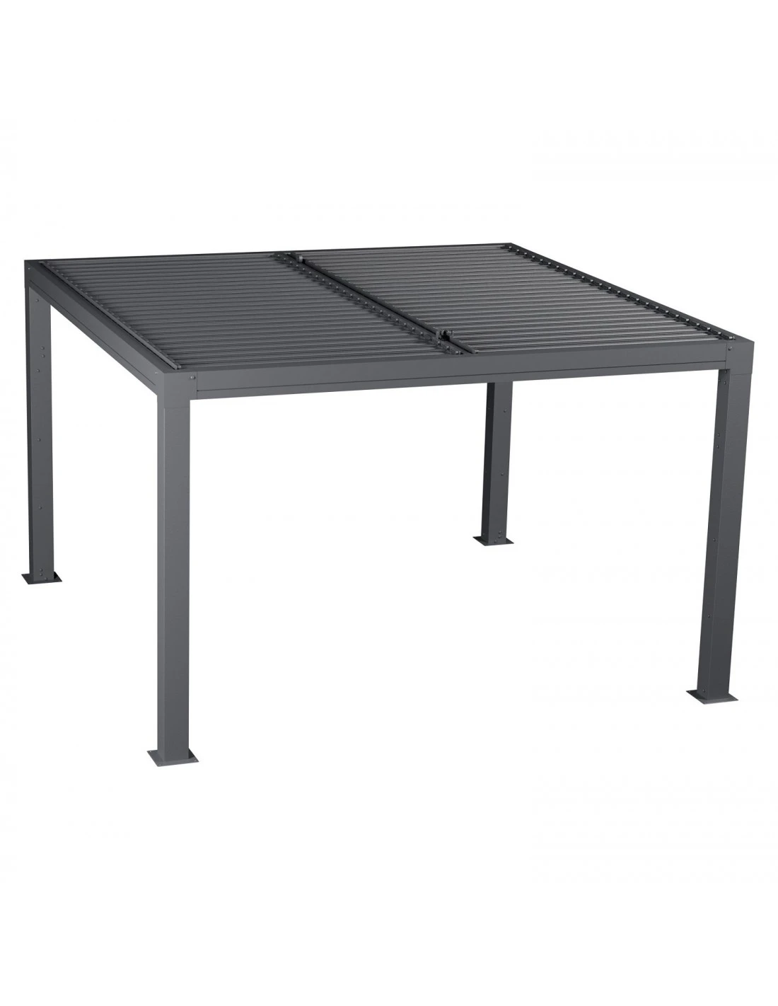 Pergola MAJAE Bioclimatique En Aluminium Anthracite 3.60 X 3.60 M 5 Pergola MAJAE Bioclimatique En Aluminium Anthracite 3.60 X 3.60 M – Image 3