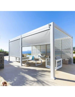 Persienne Blanche Pour Côté 3 Mètres Pour Pergola Evora 3.60 X 6 Mètres 6 Persienne Blanche Pour Côté 3 Mètres Pour Pergola Evora 3.60 X 6 Mètres -Petit Coin Vert Magasin persienne blanche pour cote 3 metres pour pergola evora 360 x 6 metres 1