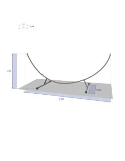 Pied De Hamac Demi-Lune - 330 X 110 X 130 Cm - Acier 10 Pied De Hamac Demi-Lune - 330 X 110 X 130 Cm - Acier -Petit Coin Vert Magasin pied de hamac demi lune 330 x 110 x 130 cm acier 3