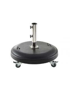 Pied De Parasol Béton 50 Kg Noir - Acier Inoxydable Et Béton