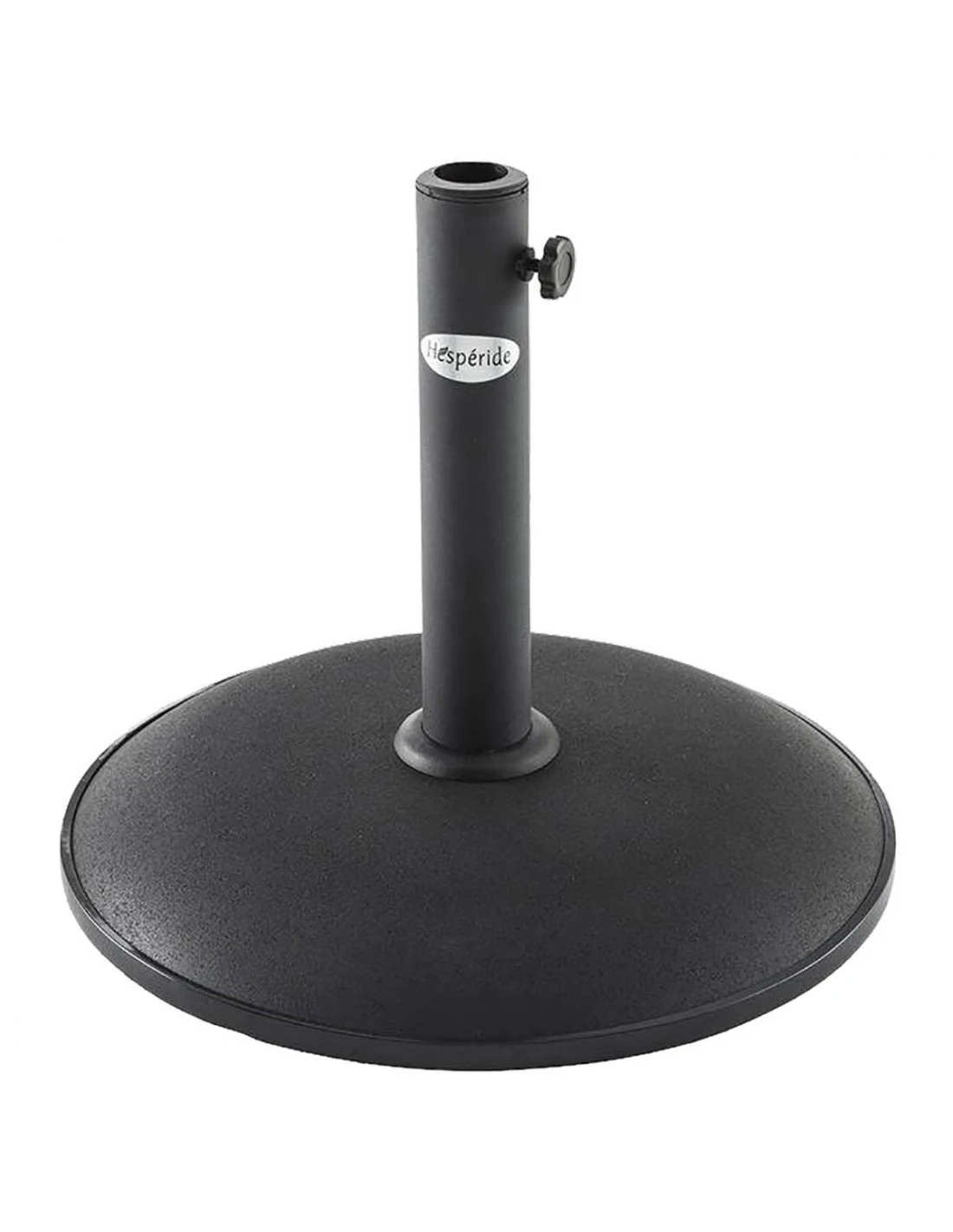 Pied De Parasol Béton Rond 15 Kg - D.45 X H.37,5 Cm - Noir 3 Pied De Parasol Béton Rond 15 Kg - D.45 X H.37,5 Cm - Noir