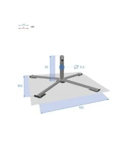 Pied De Parasol Pliant - L.102 X P.102 X H.30 Cm 11 Pied De Parasol Pliant - L.102 X P.102 X H.30 Cm -Petit Coin Vert Magasin pied de parasol pliant l102 x p102 x h30 cm 4