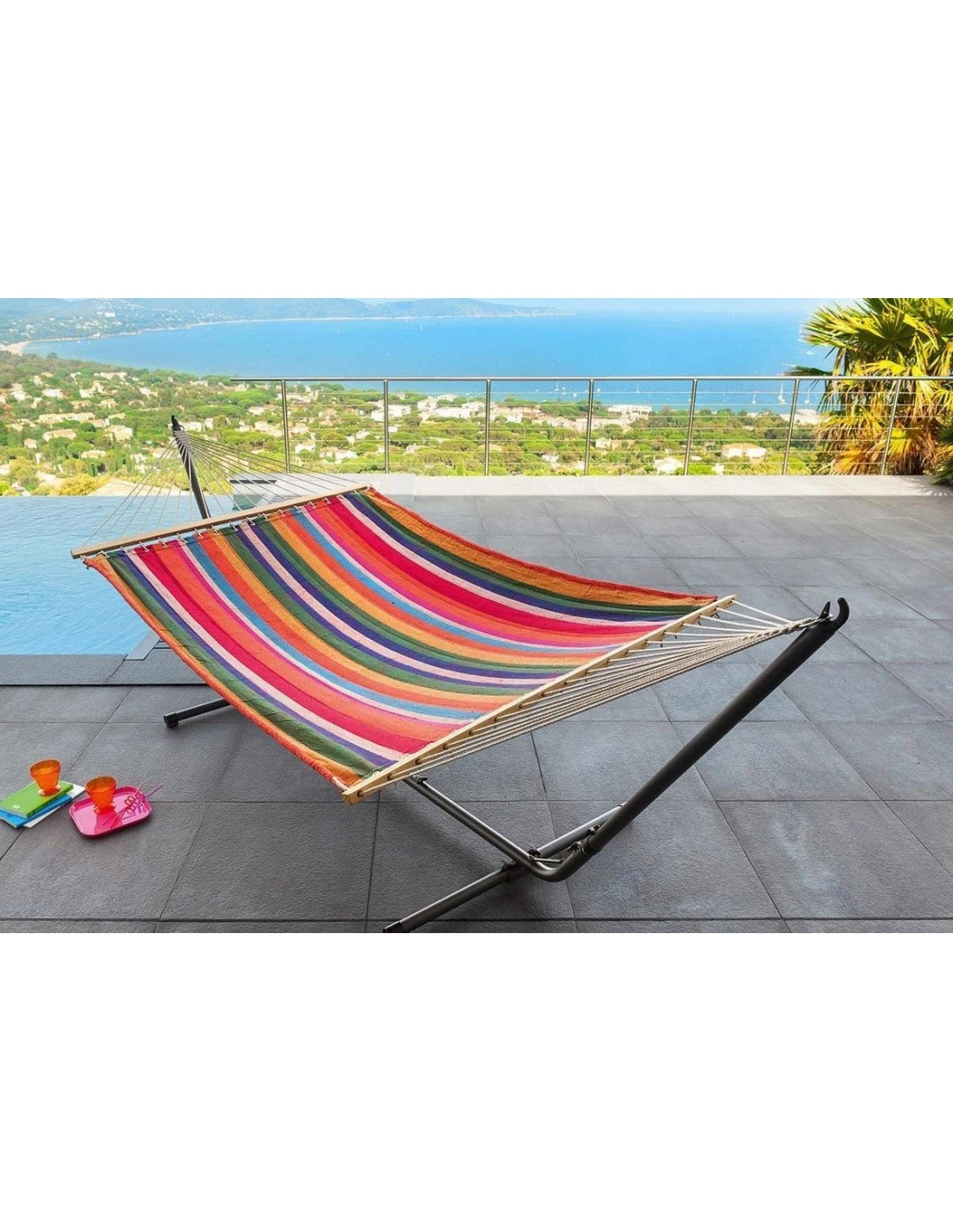 Pied Pour Hamac Réglable - L.311/395 X P.99 X H.112/145 Cm 4 Pied Pour Hamac Réglable - L.311/395 X P.99 X H.112/145 Cm – Image 2