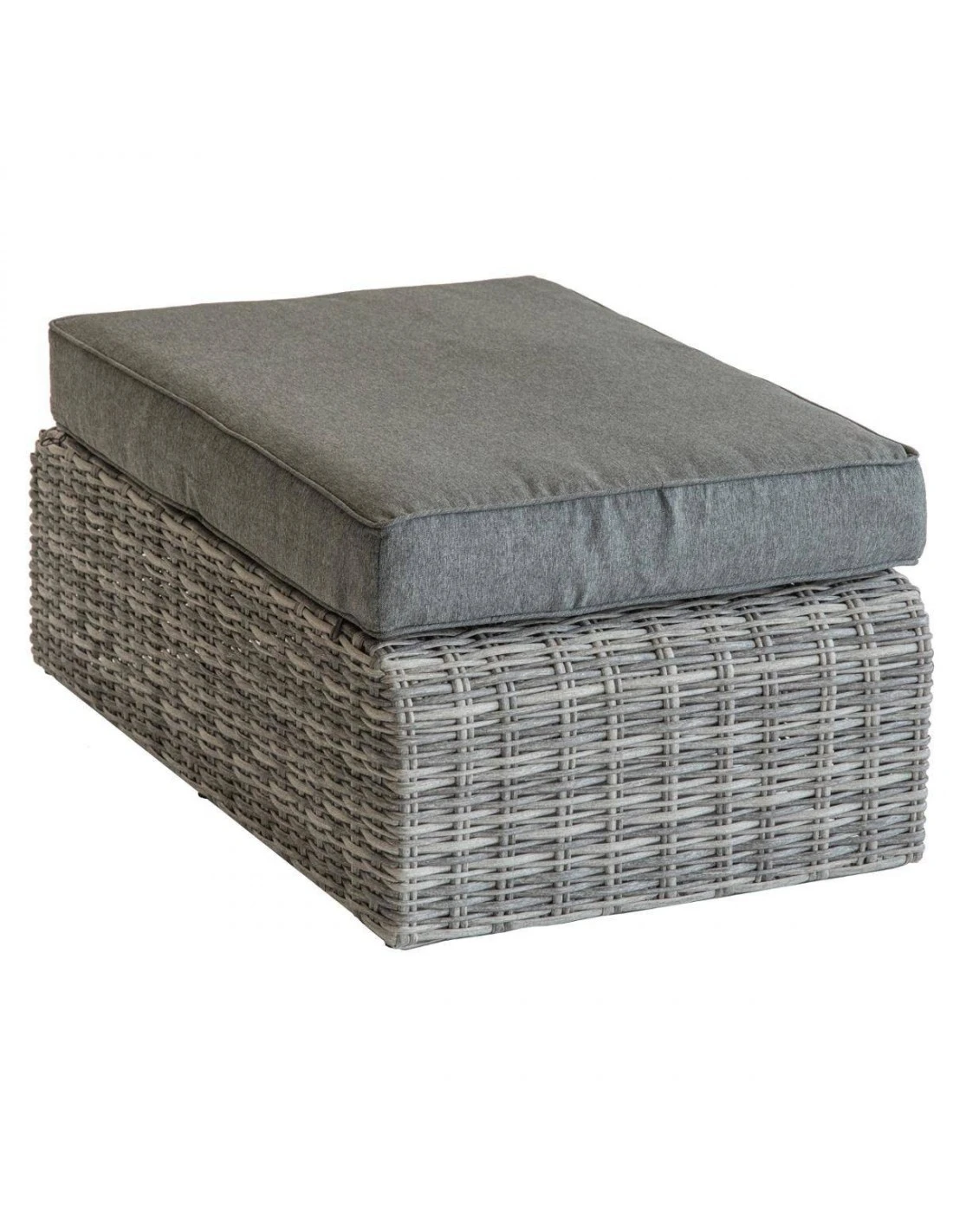 Pouf De Salon Mooréa - L.105 X P.60 X H.30 Cm - Aluminium Et Résine Tressée - Terre D'ombre 3 Pouf De Salon Mooréa - L.105 X P.60 X H.30 Cm - Aluminium Et Résine Tressée - Terre D'ombre