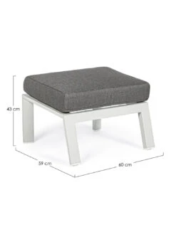 Pouf Ottoman Kledi Aluminium Gris Lunar -Petit Coin Vert Magasin pouf ottoman kledi aluminium gris lunar 2