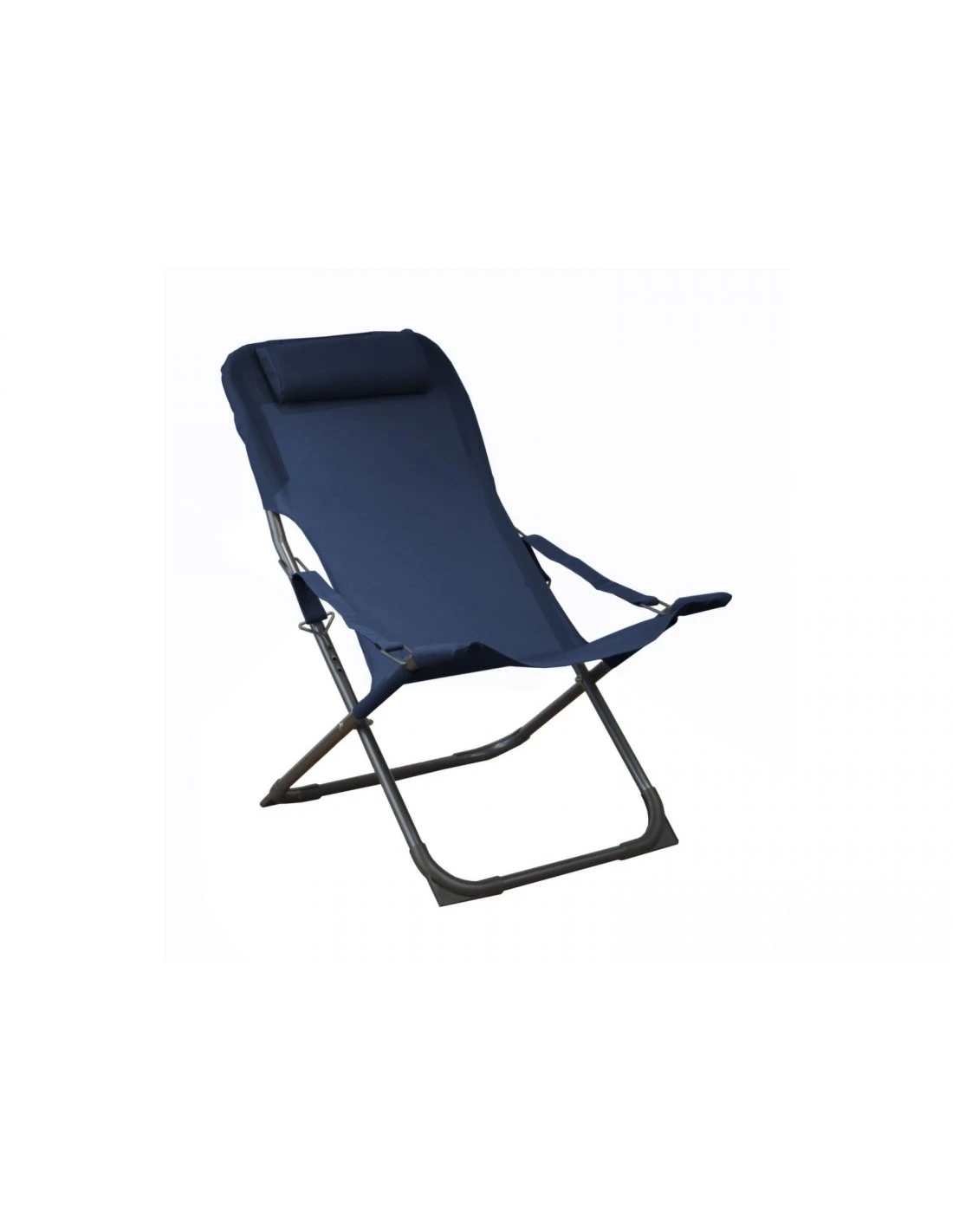 Relax De Jardin Pliant Easy - Graphite / Bleu 3 Relax De Jardin Pliant Easy - Graphite / Bleu