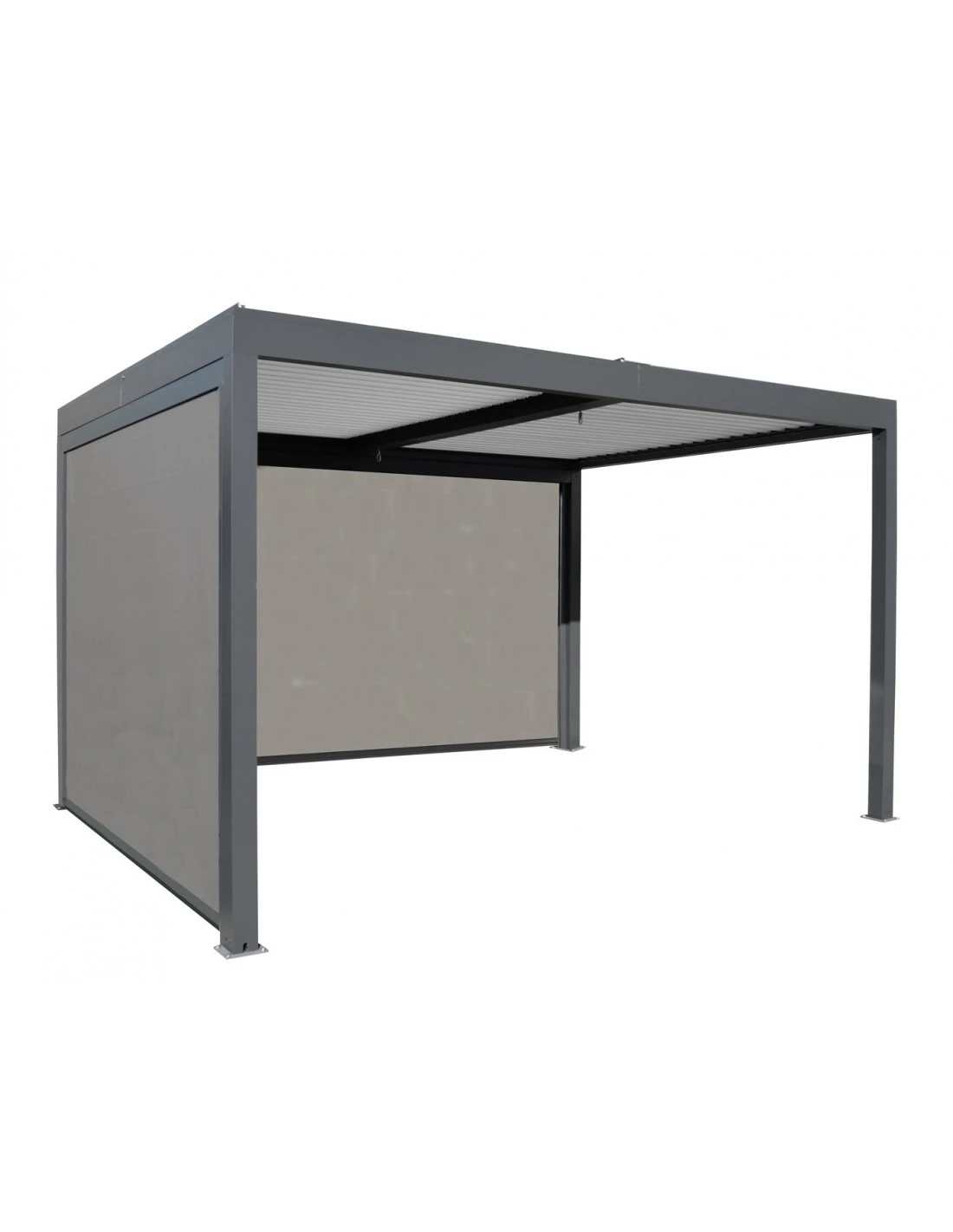Rideau Store Pour Tonnelle Autoportée 4 Mètres Zéphir, Eris Ou Star - Grey / Gris 5 Rideau Store Pour Tonnelle Autoportée 4 Mètres Zéphir, Eris Ou Star - Grey / Gris – Image 3