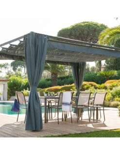 Rideaux Pour Tonnelle Palmeira Ardoise 3 X 4 M 9 Rideaux Pour Tonnelle Palmeira Ardoise 3 X 4 M -Petit Coin Vert Magasin rideaux pour tonnelle palmeira ardoise 3 x 4 m 2
