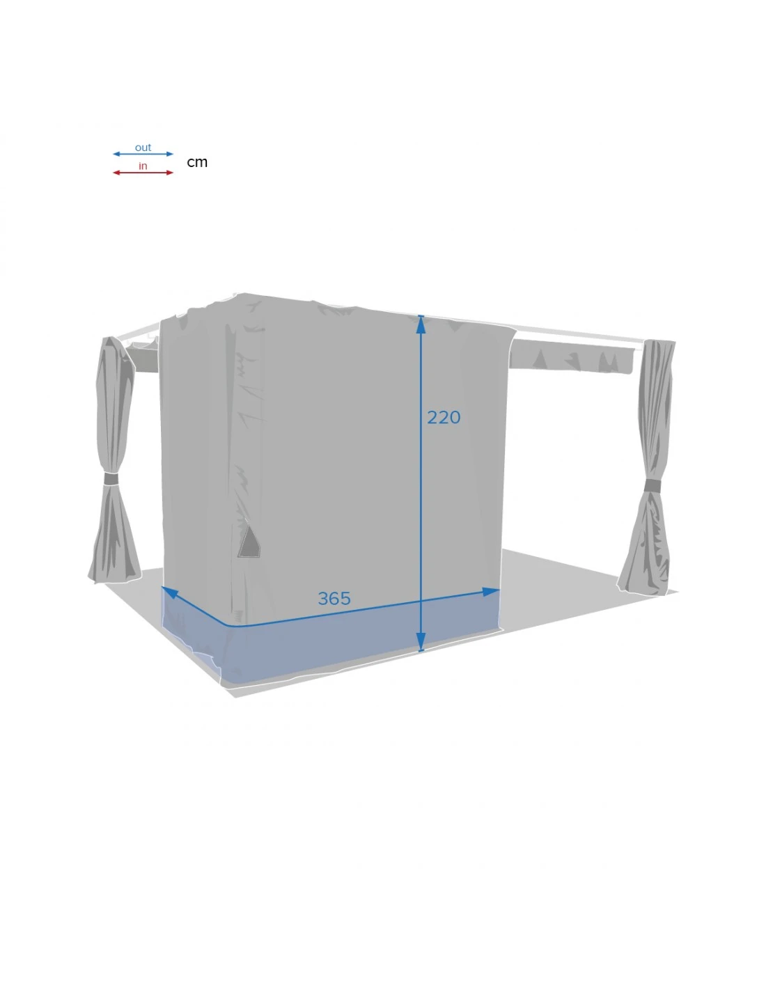 Rideaux Pour Tonnelle Palmeira Ardoise 3 X 4 M 6 Rideaux Pour Tonnelle Palmeira Ardoise 3 X 4 M – Image 4