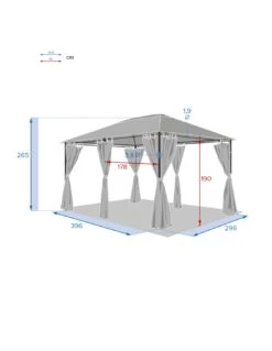 Rideaux Pour Tonnelle Santorini Et Thiria 3 X 4 M - Ecru 7 Rideaux Pour Tonnelle Santorini Et Thiria 3 X 4 M - Ecru -Petit Coin Vert Magasin rideaux pour tonnelle santorini et thiria 3 x 4 m ecru 2
