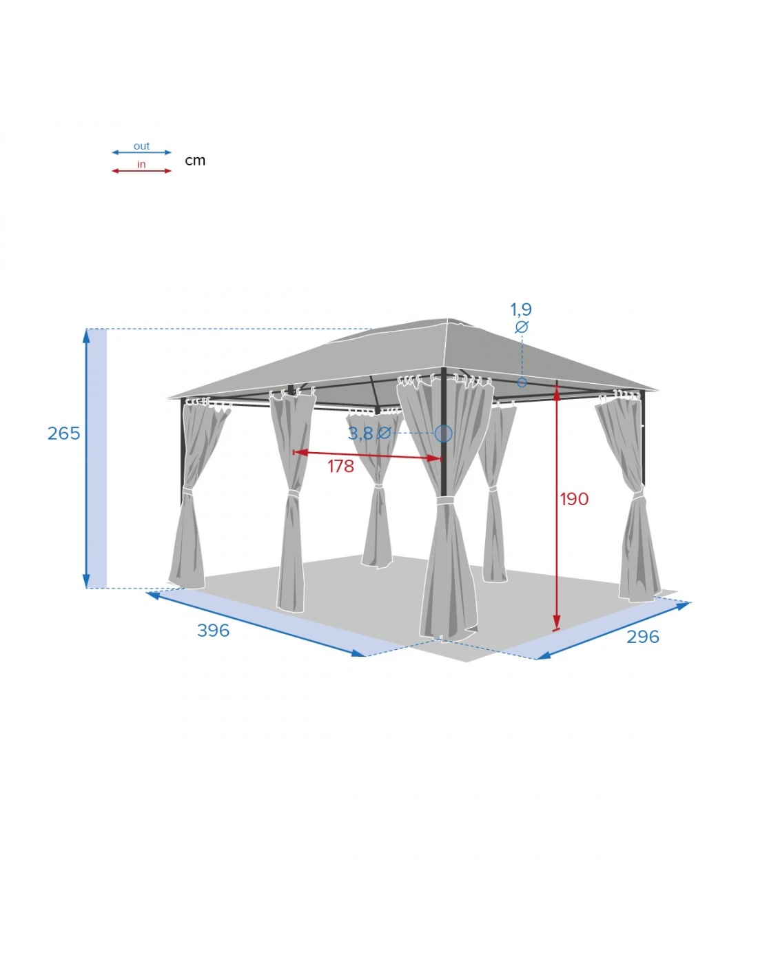 Rideaux Pour Tonnelle Santorini Et Thiria 3 X 4 M - Ecru 5 Rideaux Pour Tonnelle Santorini Et Thiria 3 X 4 M - Ecru – Image 3