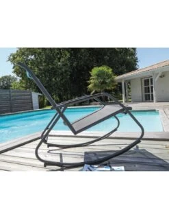 Rocking Chair à Bascule Noa En Acier époxy - Graphite / Gris 8 Rocking Chair à Bascule Noa En Acier époxy - Graphite / Gris -Petit Coin Vert Magasin rocking chair a bascule noa en acier epoxy 2