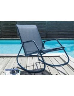 Rocking Chair à Bascule Noa En Acier époxy - Bleu -Petit Coin Vert Magasin rocking chair a bascule noa en acier epoxy bleu 1