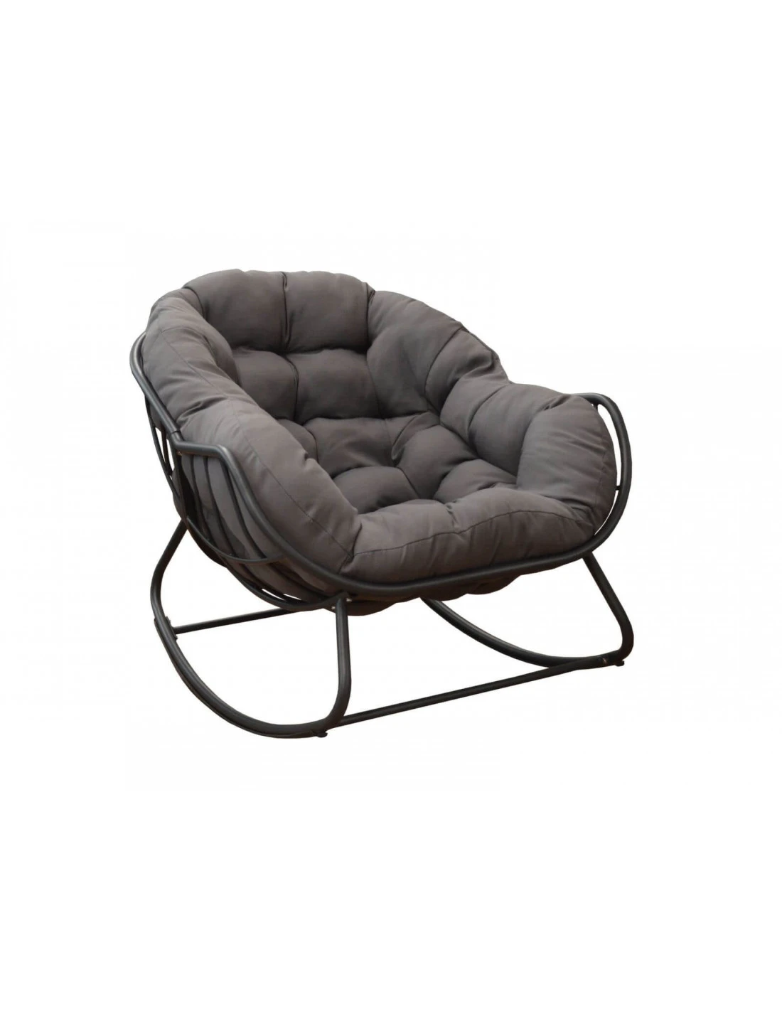 Royal II Rocking Chair Acier - Coussin Grey/gris 3 Royal II Rocking Chair Acier - Coussin Grey/gris