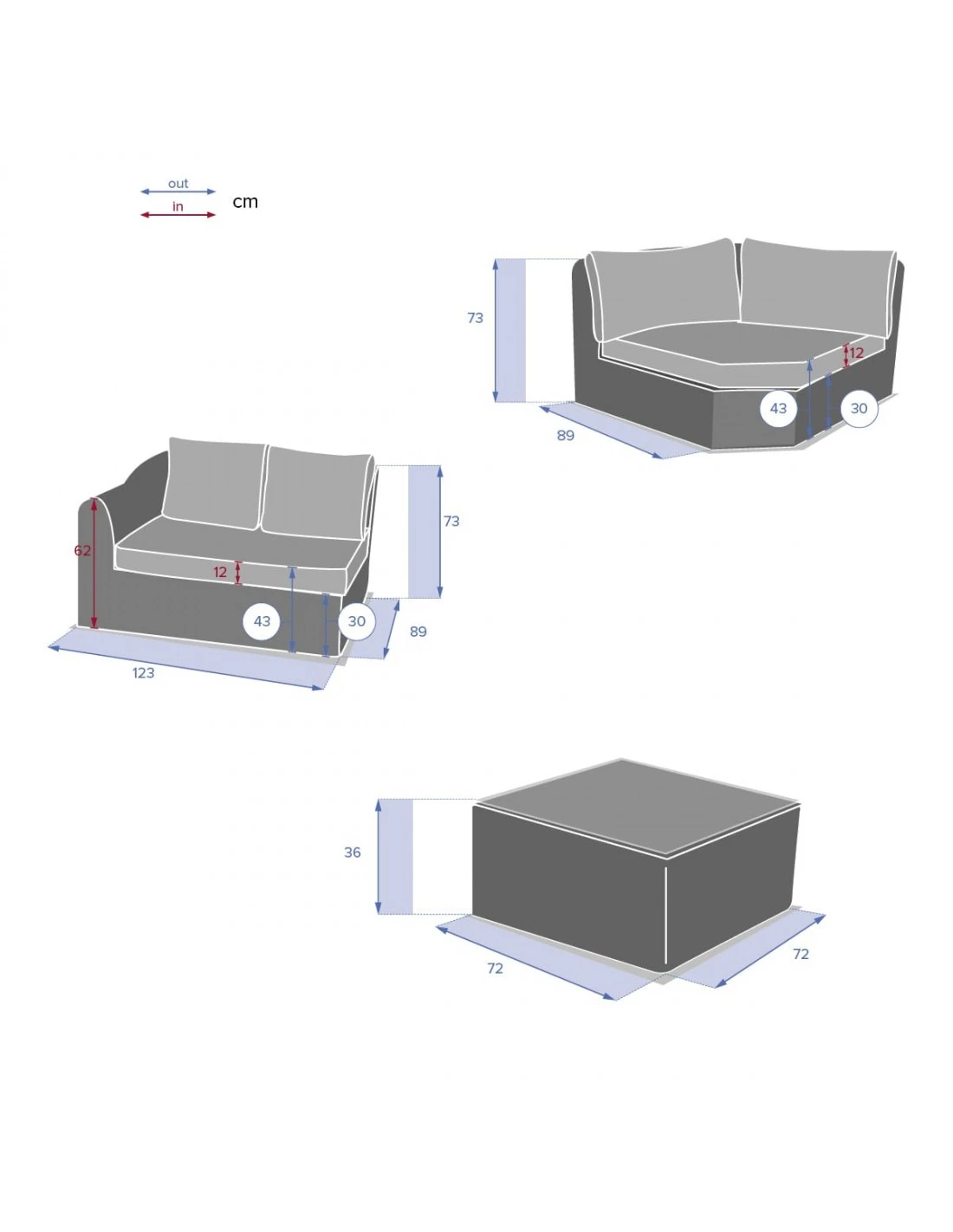 Salon D'angle 5 Places Mooréa - Aluminium Et Résine - Terre D'ombre 6 Salon D'angle 5 Places Mooréa - Aluminium Et Résine - Terre D'ombre – Image 4