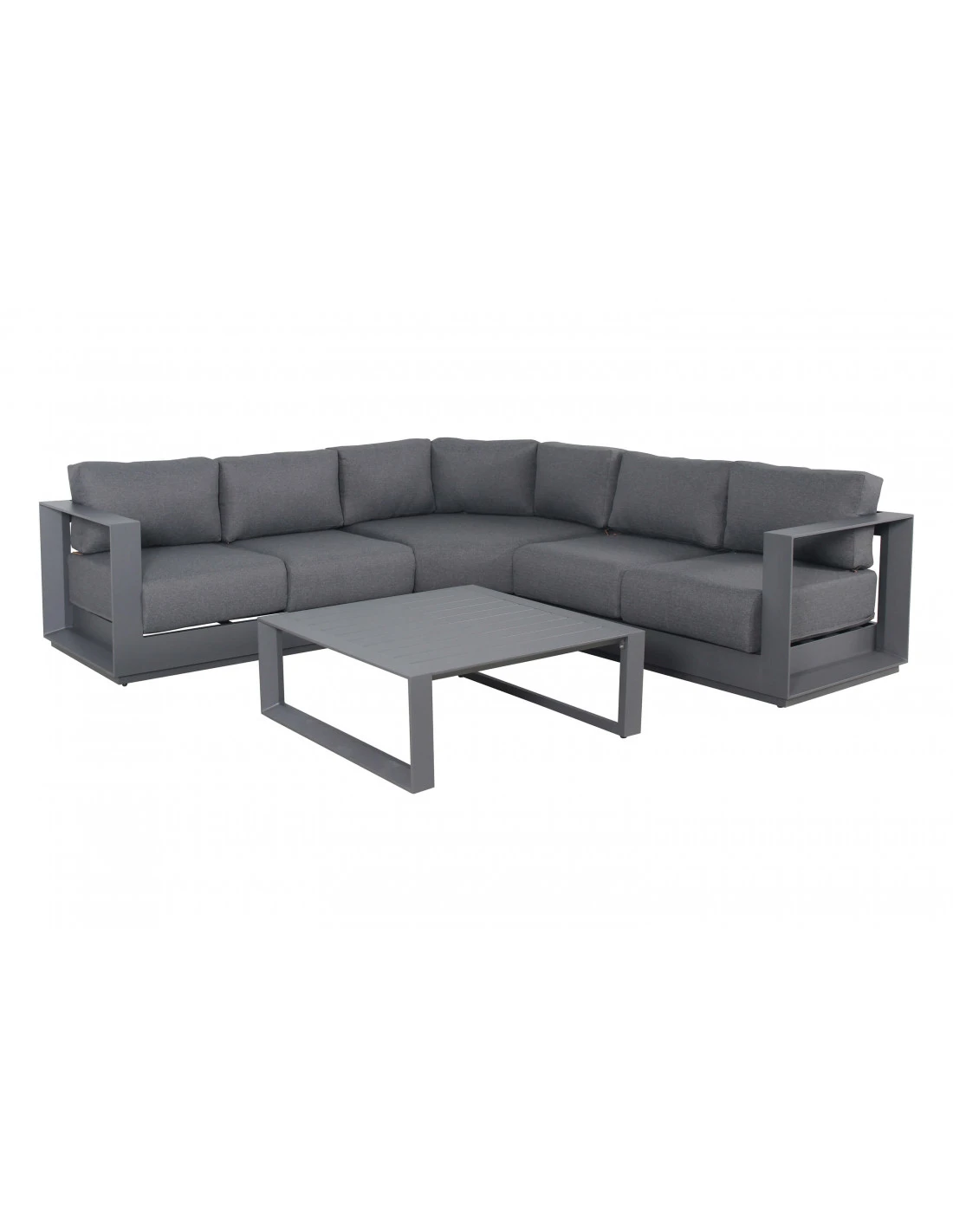 Salon D'angle Allure 5P - Aluminium - Graphite 3 Salon D'angle Allure 5P - Aluminium - Graphite