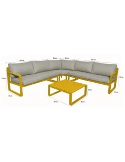 Salon D'angle De Jardin Mojito - Aluminium Miel 11 Salon D'angle De Jardin Mojito - Aluminium Miel -Petit Coin Vert Magasin salon d angle de jardin mojito aluminium graphite ou miel 7