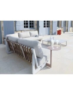 Salon D'angle Leather 7 Personnes - Aluminium Crème 11 Salon D'angle Leather 7 Personnes - Aluminium Crème -Petit Coin Vert Magasin salon d angle leather 7 personnes aluminium creme 2