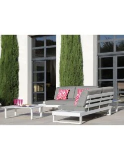 Salon D'angle Staten Avec Tablettes - Blanc -Petit Coin Vert Magasin salon d angle staten avec tablettes coloris au choix 12