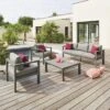 Salon De Jardin 5 Places Evasion - Aluminium Et Coussins Polyester - Tonka -Petit Coin Vert Magasin salon de jardin 5 places evasion aluminium et coussins polyester 9