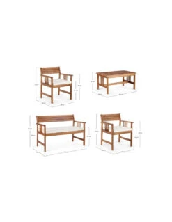 Salon De Jardin Acacia Noemi écru 7 Salon De Jardin Acacia Noemi écru -Petit Coin Vert Magasin salon de jardin acacia noemi ecru 1