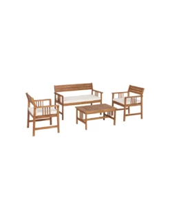 Salon De Jardin Acacia Noemi écru