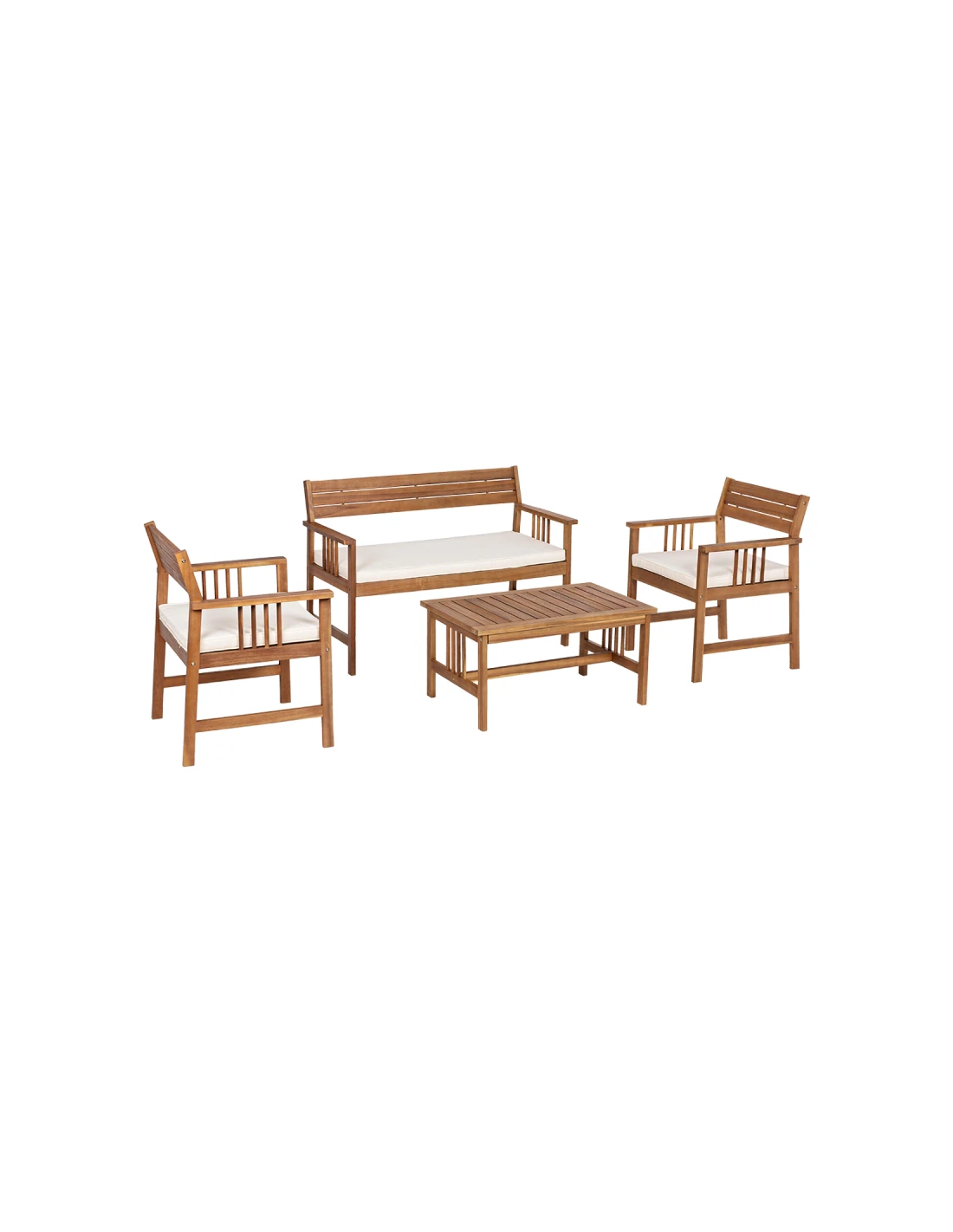 Salon De Jardin Acacia Noemi écru 3 Salon De Jardin Acacia Noemi écru