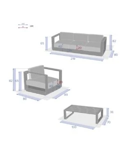 Salon De Jardin Allure 5 Places - Aluminium Graphite - Blanc 11 Salon De Jardin Allure 5 Places - Aluminium Graphite - Blanc -Petit Coin Vert Magasin salon de jardin allure 5 places aluminium graphite 1 2