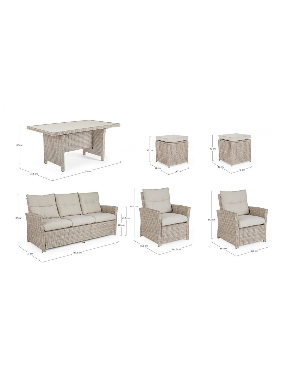 Salon De Jardin Ariel - 7 Places - Résine Synthétique Naturel 9 Salon De Jardin Ariel - 7 Places - Résine Synthétique Naturel – Image 7